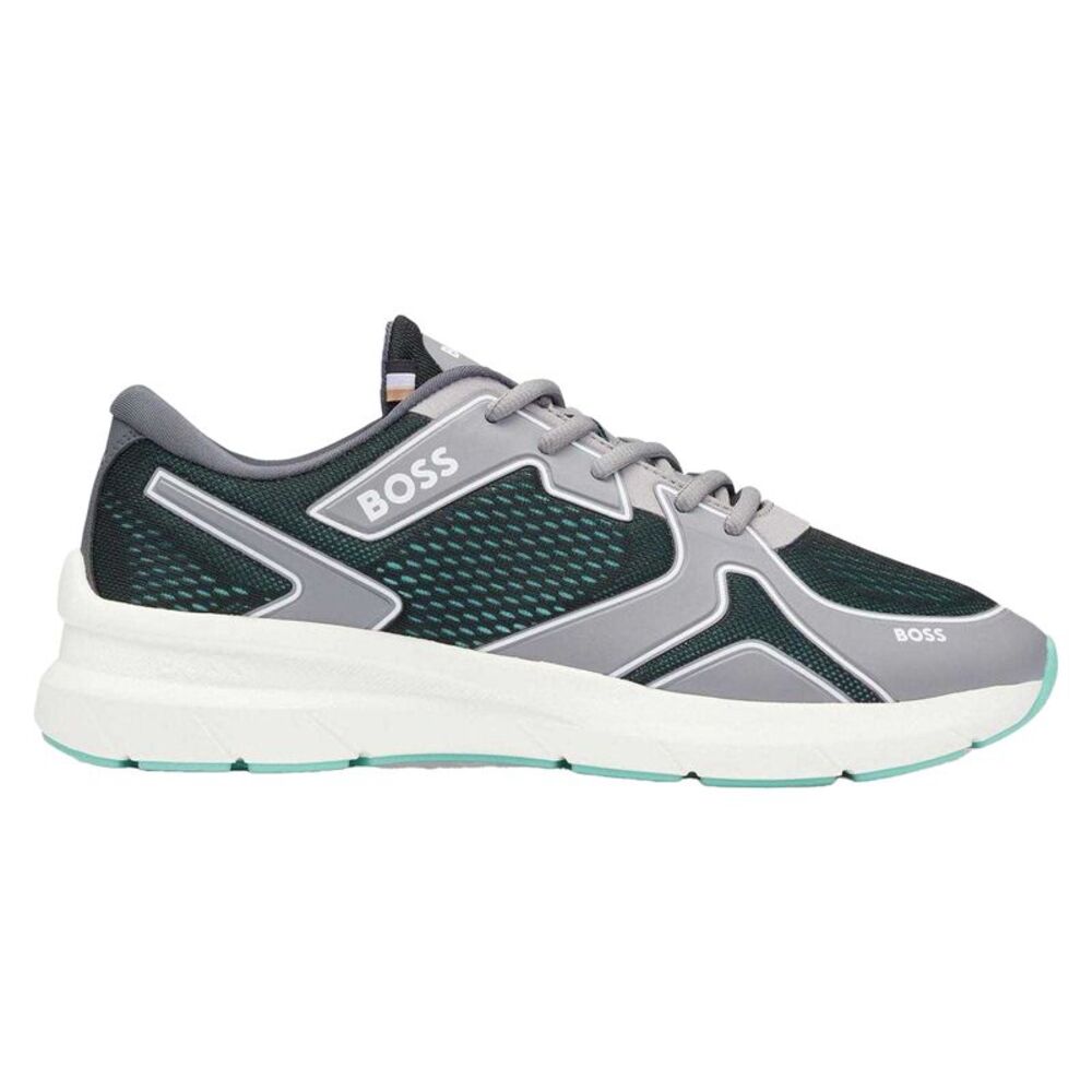 Boss Mens Owen Mesh Running Sneakers / Gray